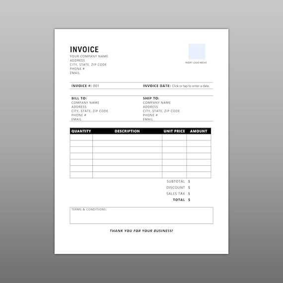 invoice outline template