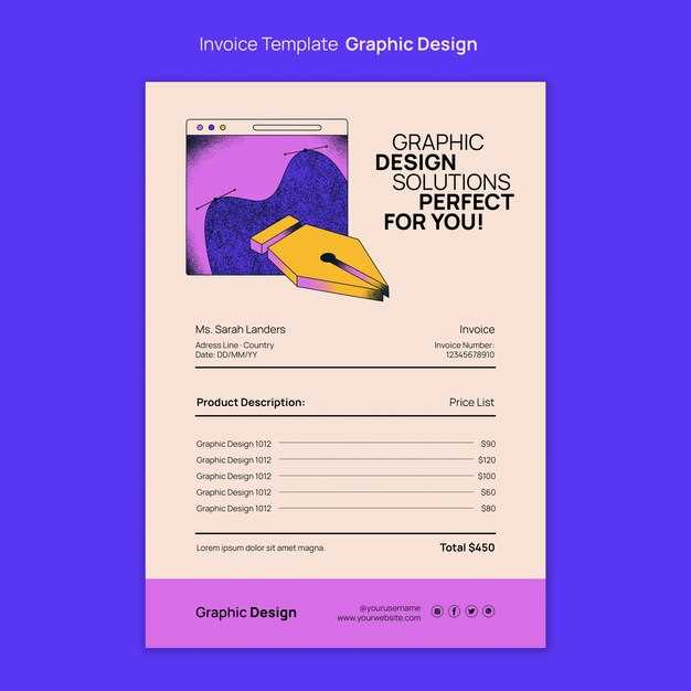 invoice template for graphic designer