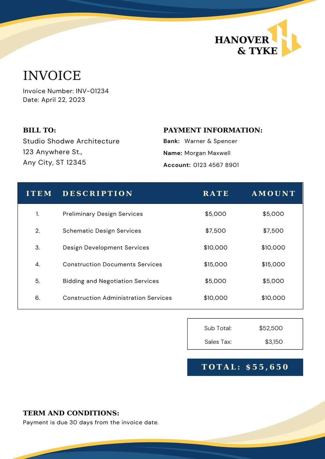 process server invoice template
