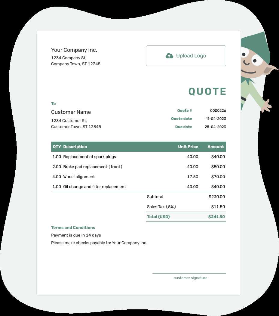 quotation invoice template free