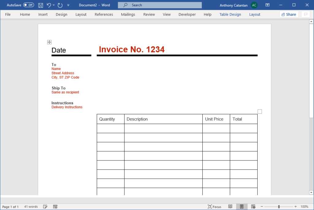 upwork invoice template