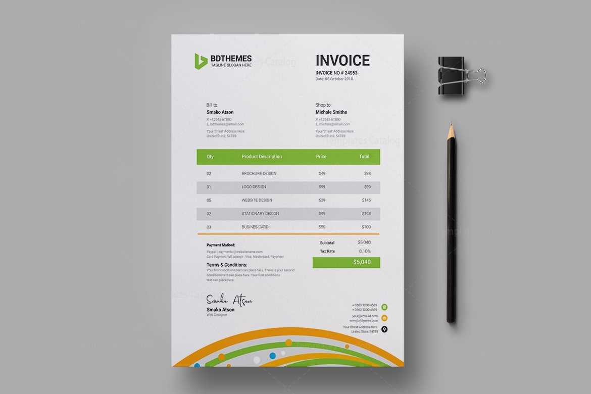 florist invoice template