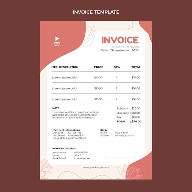 event invoice template