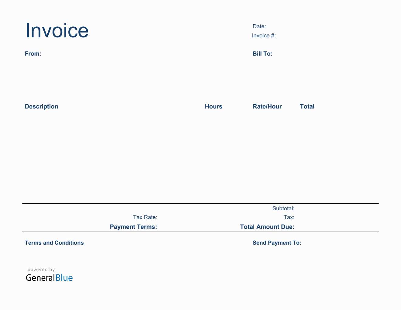 free word invoice template uk