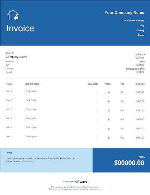 small invoice template