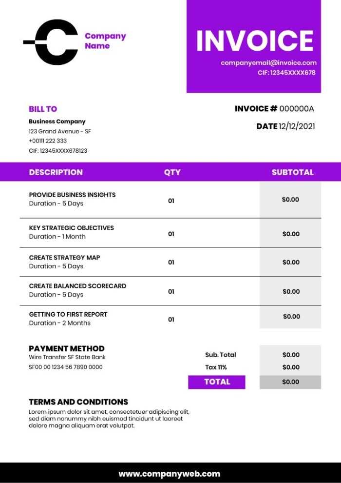 how to create a business invoice template