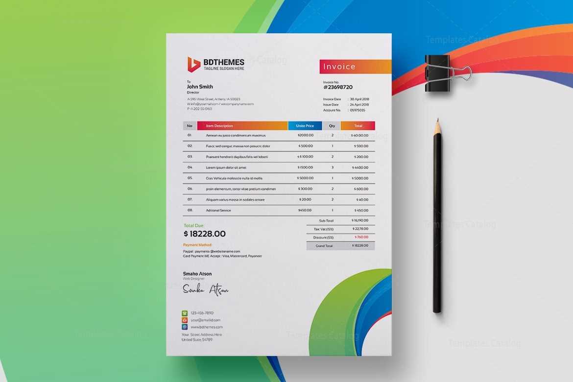 sample consulting invoice template