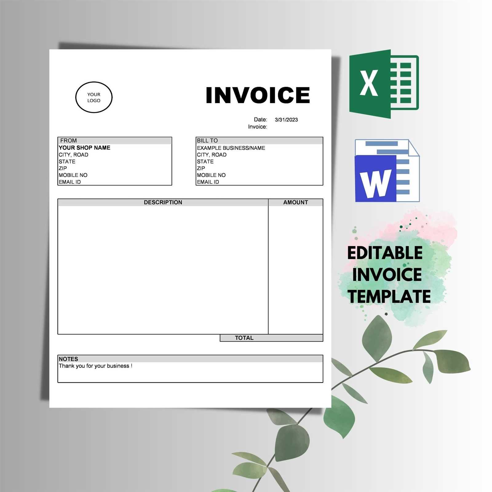 excel 2007 invoice templates free