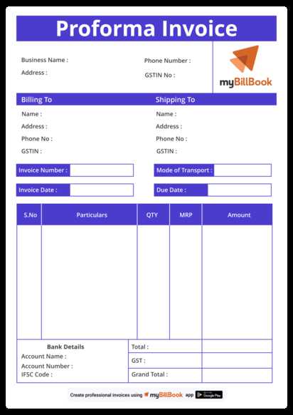 standard invoice template