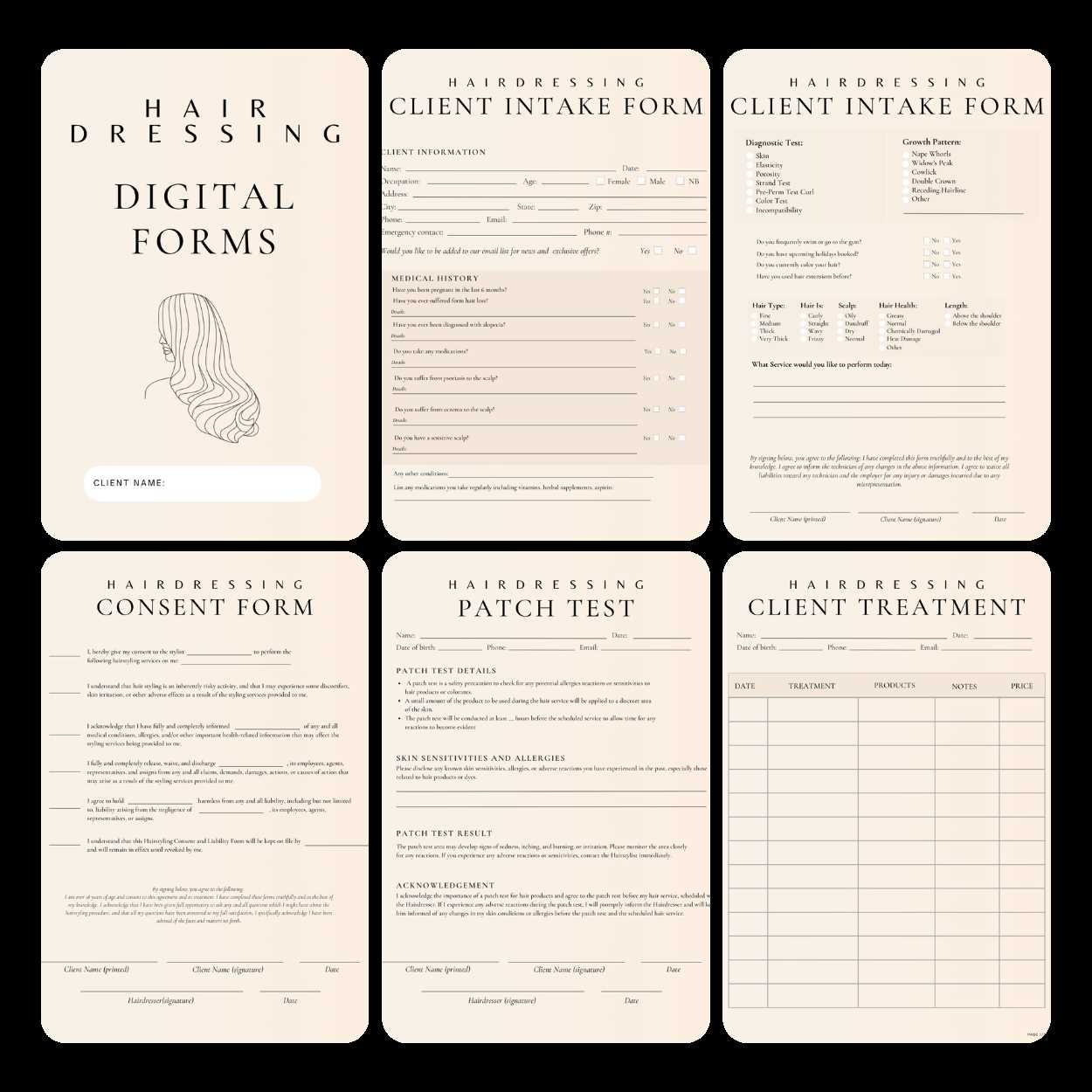 hairdressing invoice template