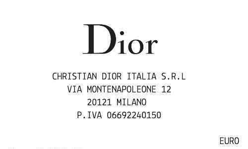 dior invoice template
