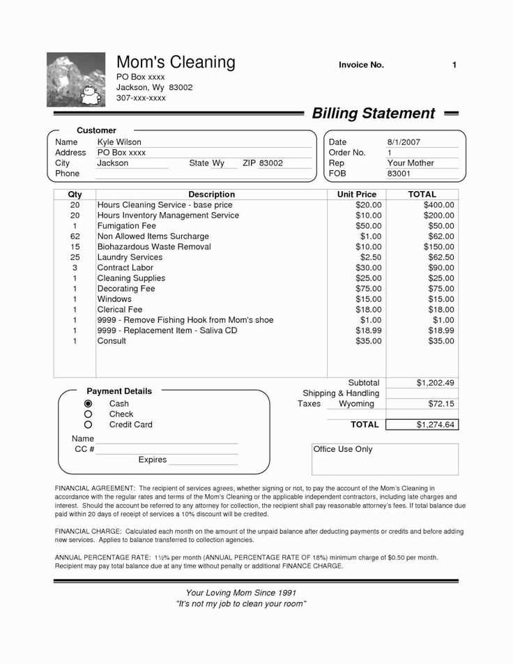 free pressure washing invoice template