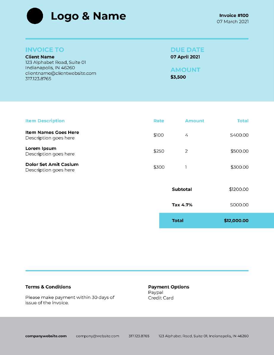 html invoice template free