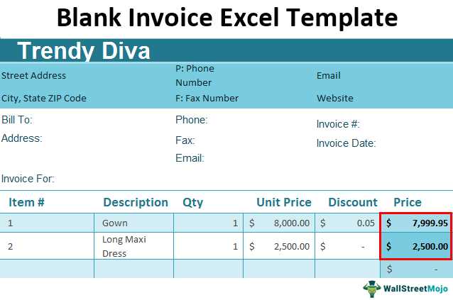 software invoice template excel