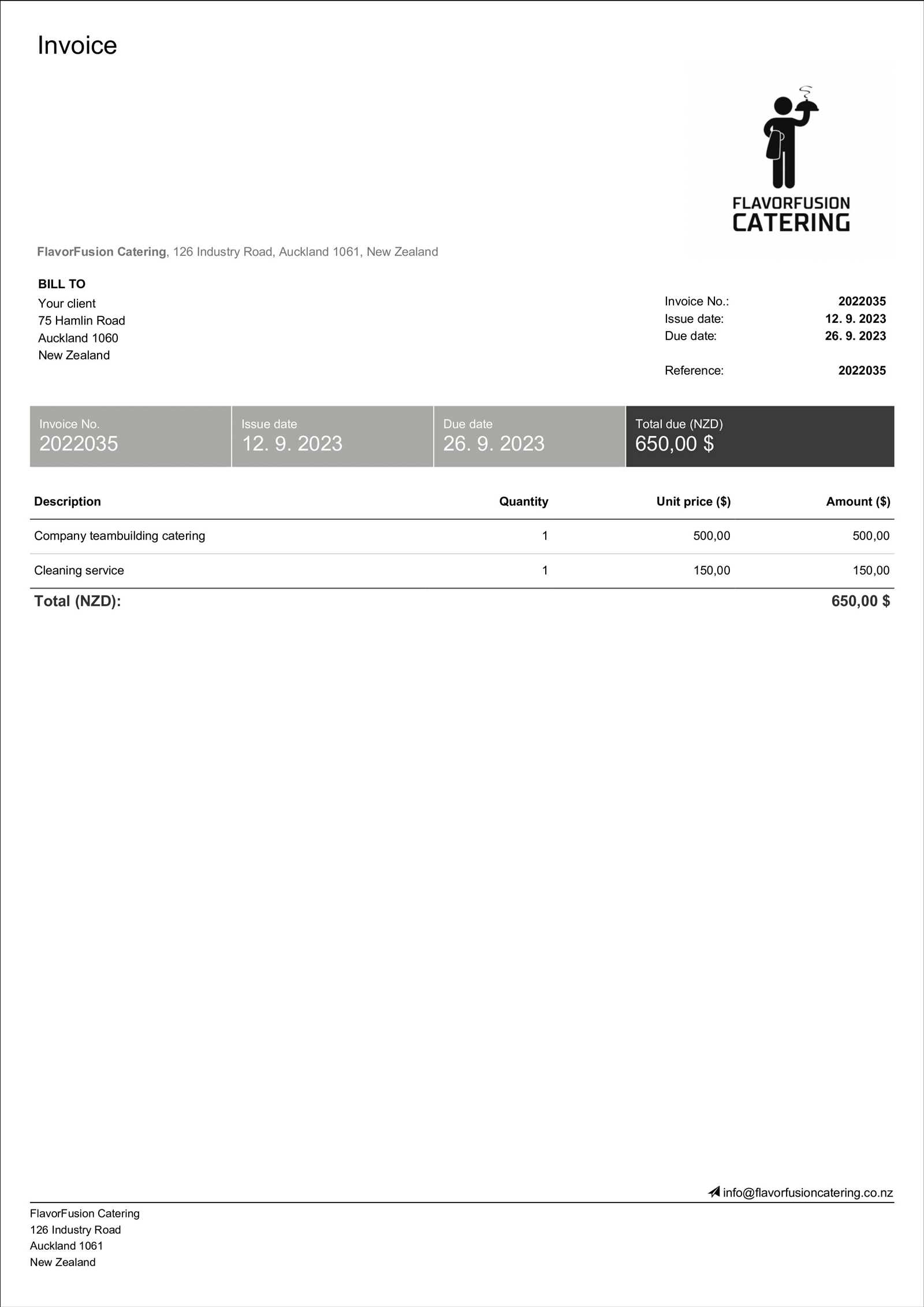 photographer invoice template free
