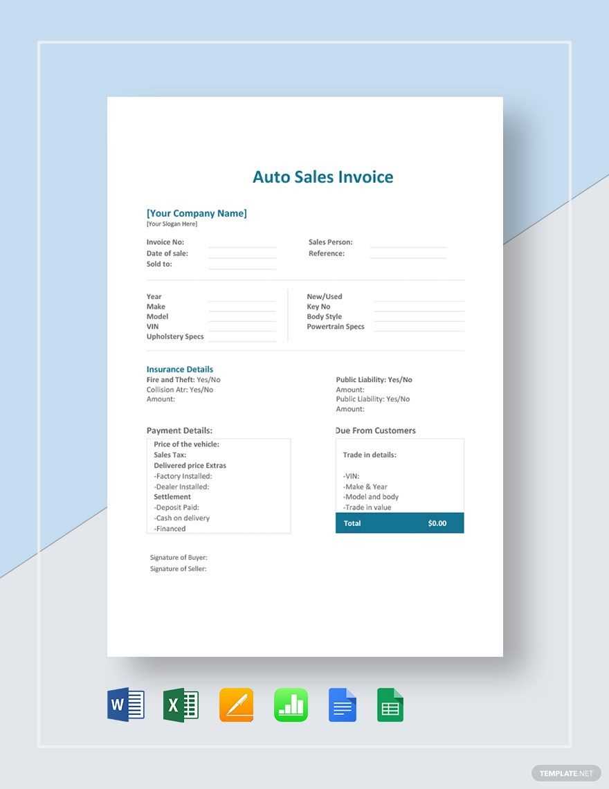 settlement invoice template