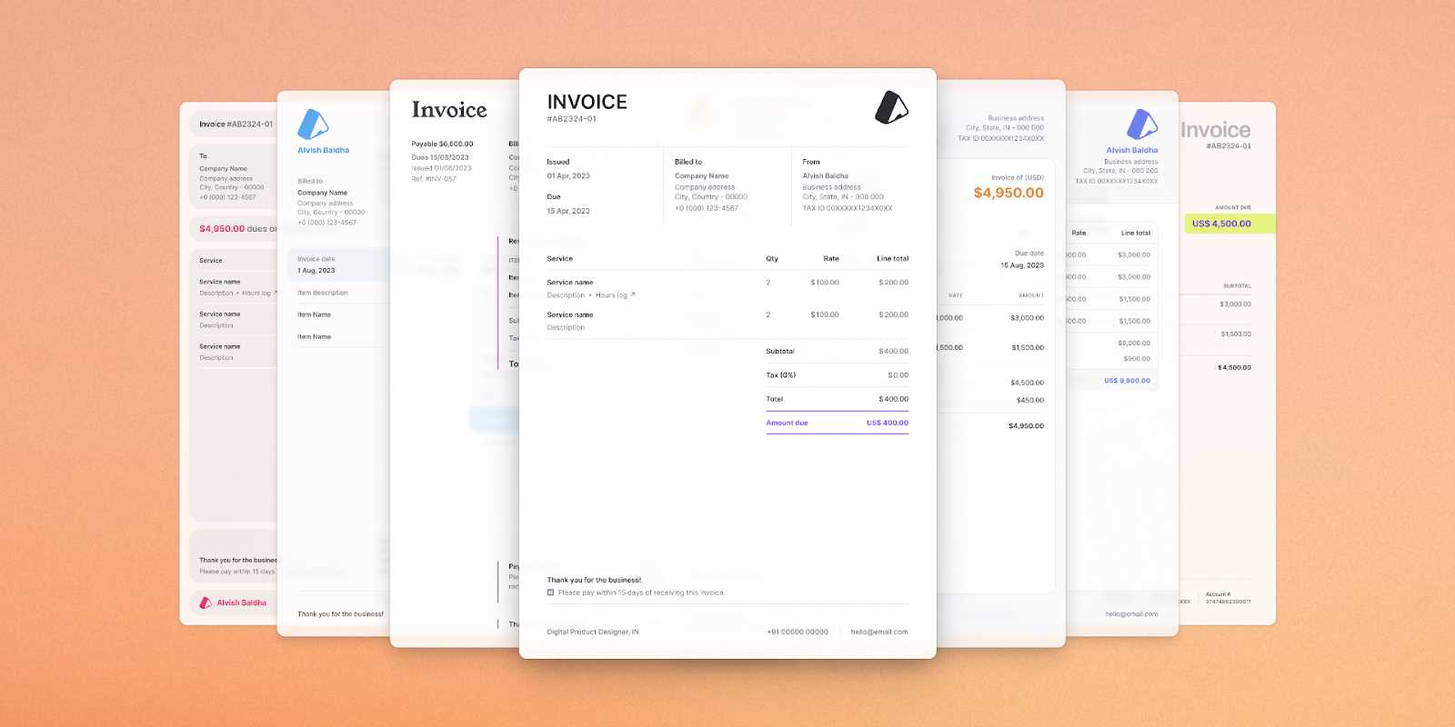free shopify invoice templates