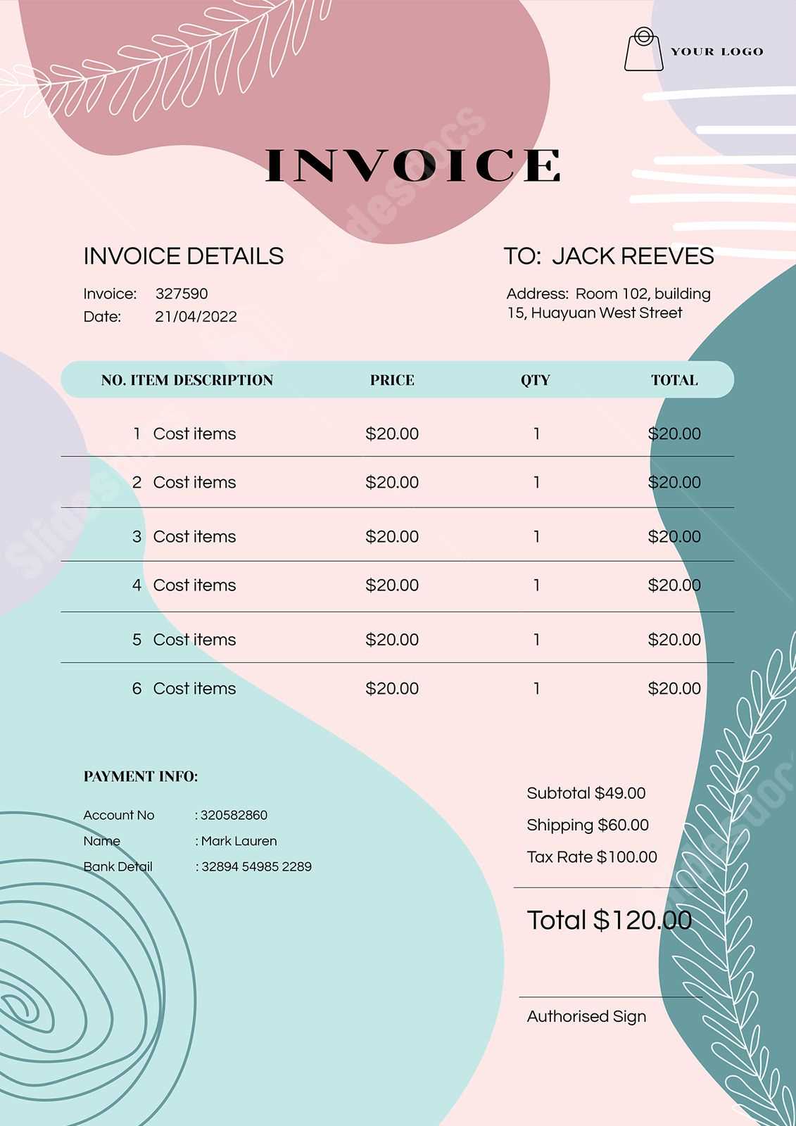 general invoice template free