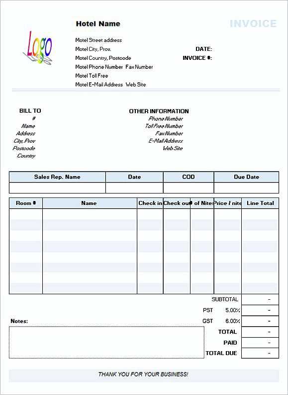 basic invoice word template