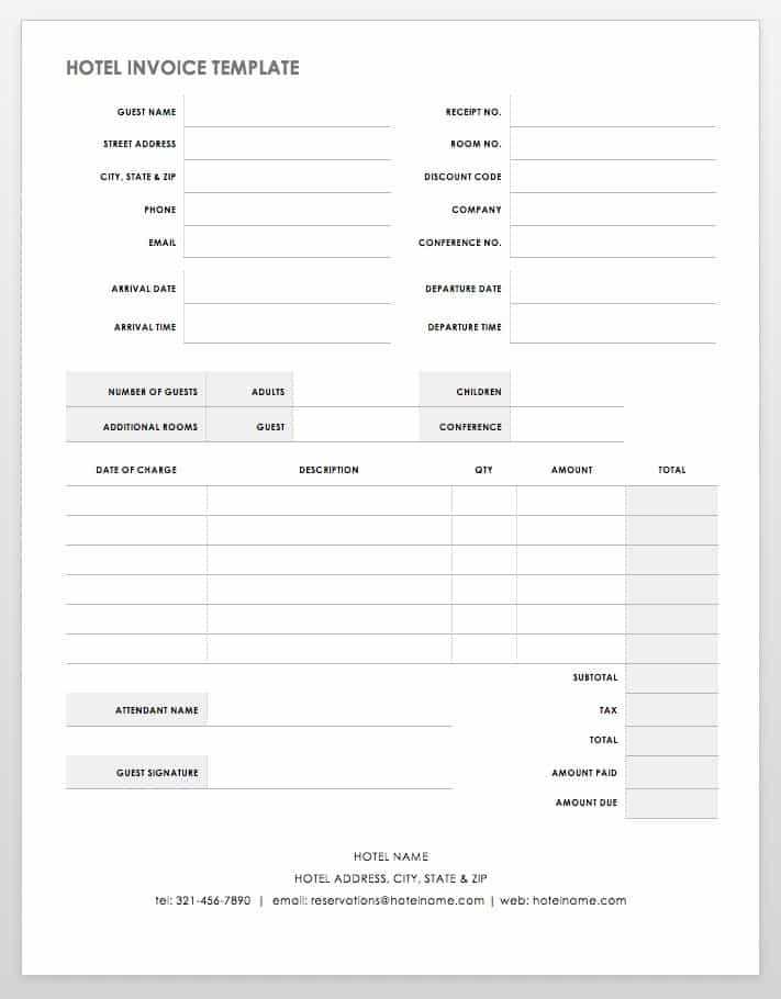 child care invoice template free
