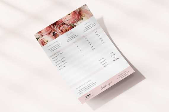 wedding invoice template free