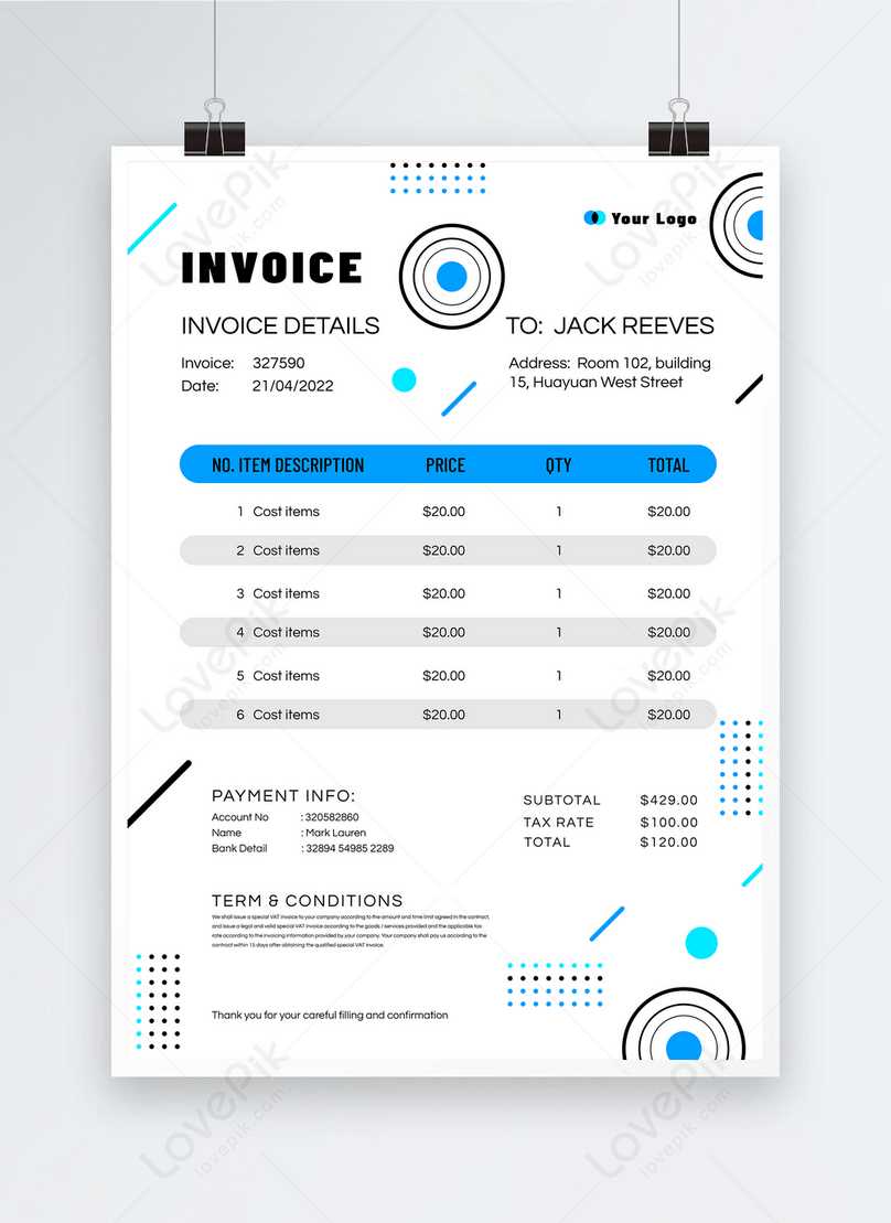 general blue invoice template