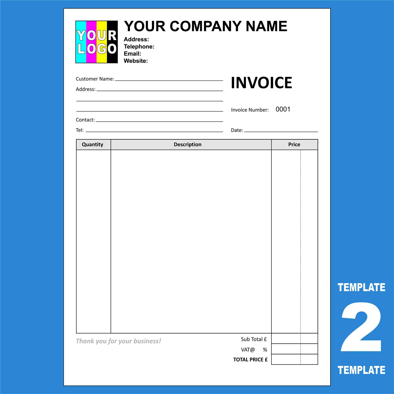 generic invoice template word