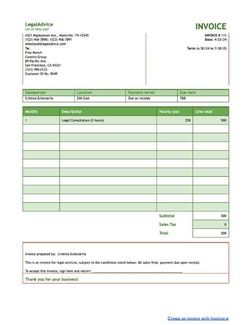 research invoice template