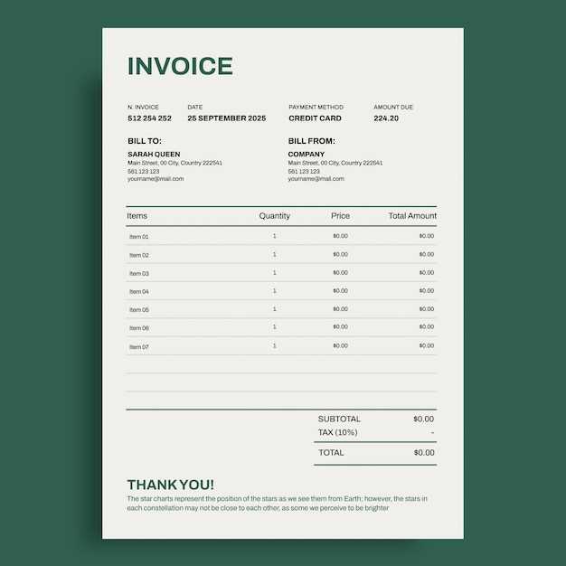 interactive invoice template