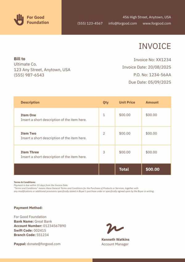 good invoice template