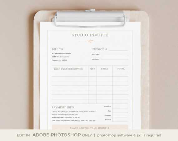 vistaprint invoice template