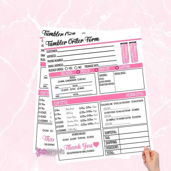 tumbler invoice template