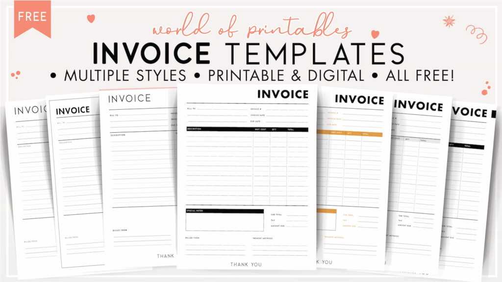 free invoice templates to fill in and print