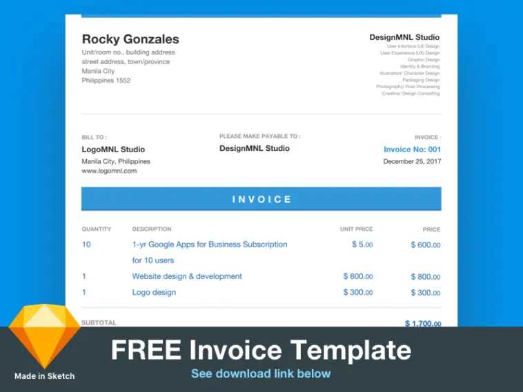 free invoice template aynax