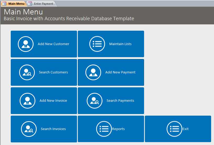 microsoft access invoice database template