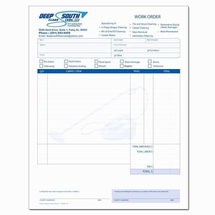 cleaning service invoice template word