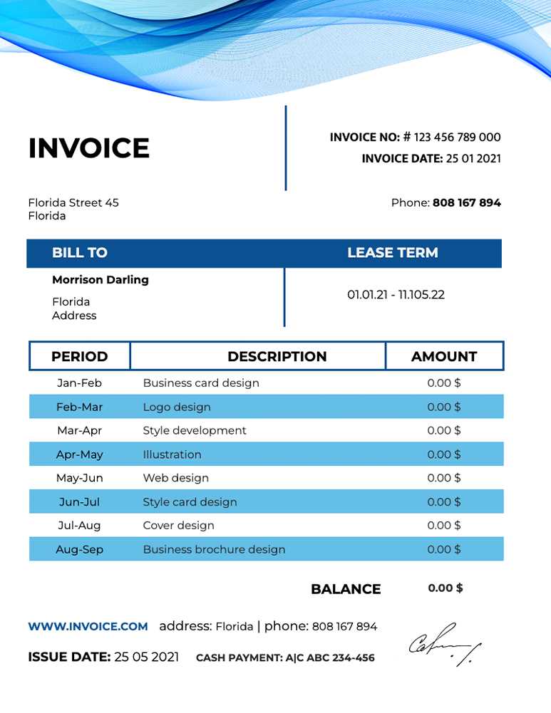 wave free invoice template