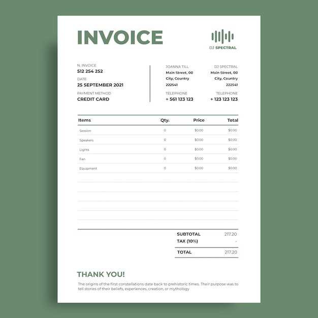 invoice receipt template free