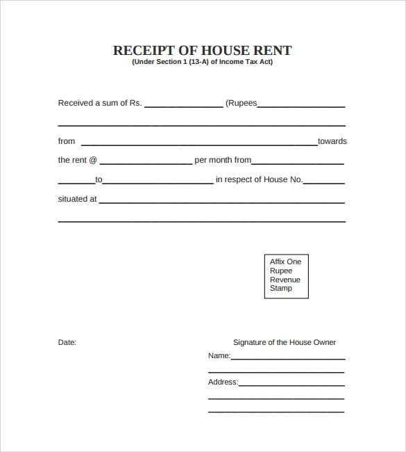 word monthly rent invoice template