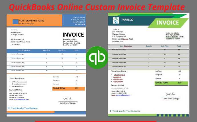 how to change quickbooks online invoice template