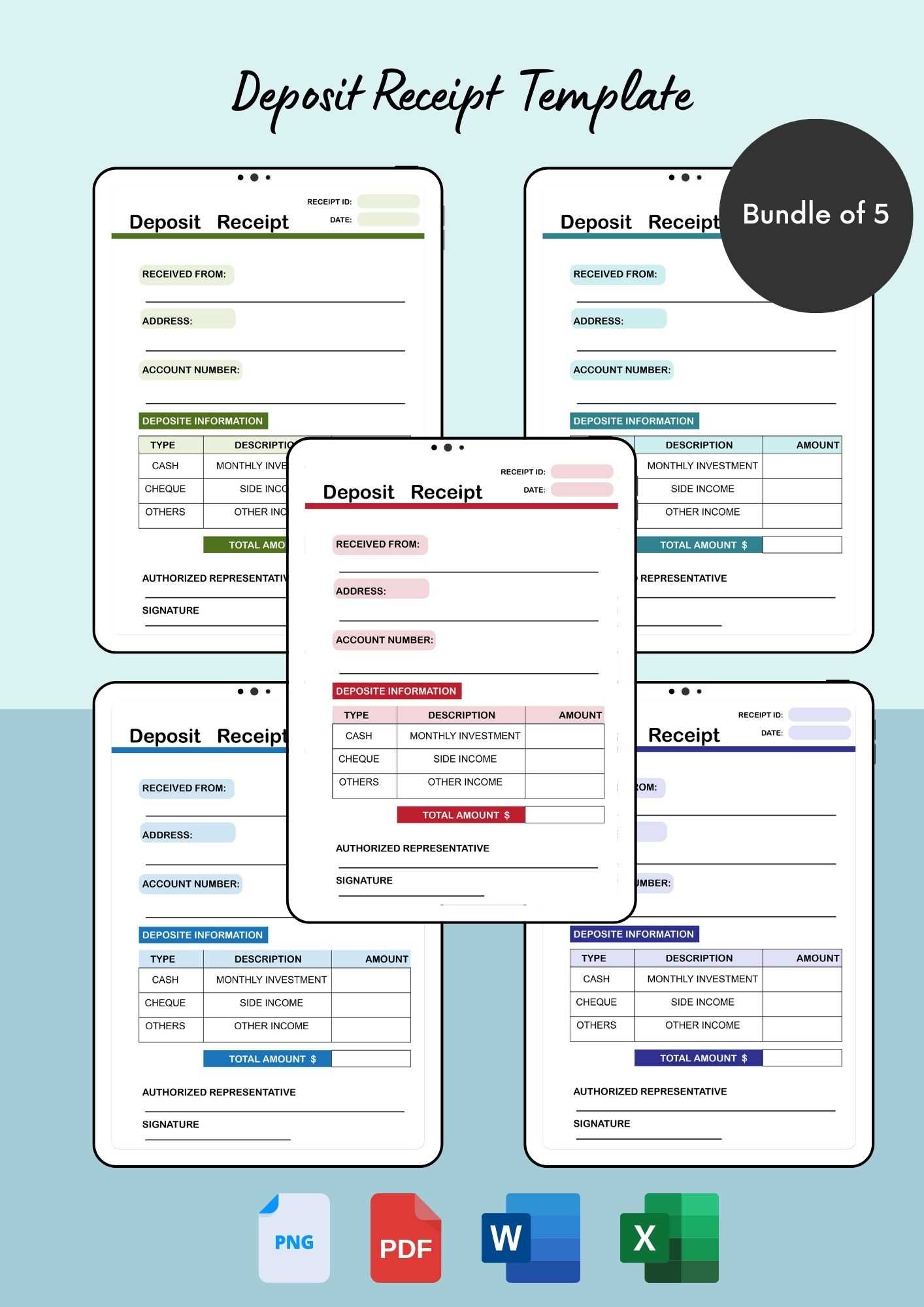 deposit invoice template word