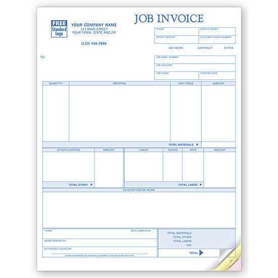 job invoice template free