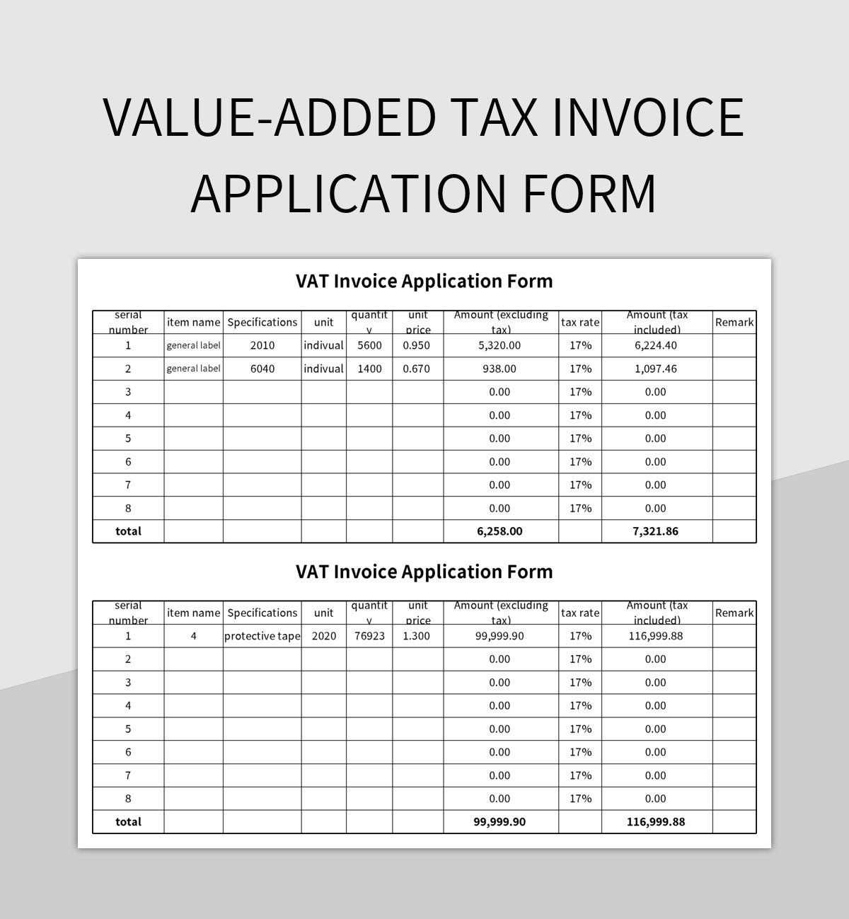 vat invoice template