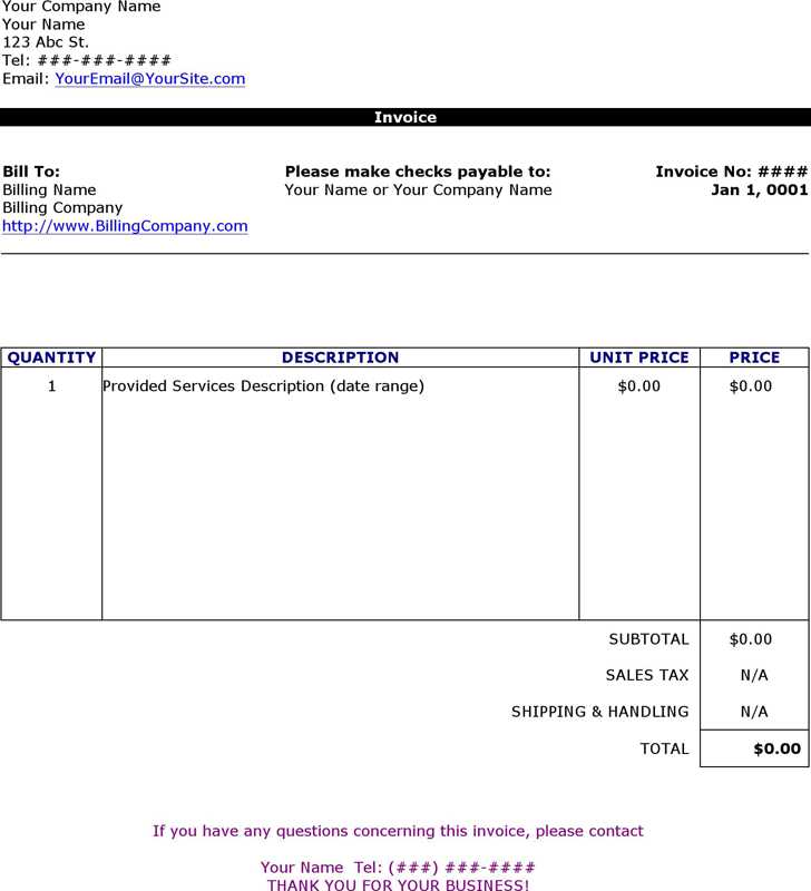 word 2003 invoice templates