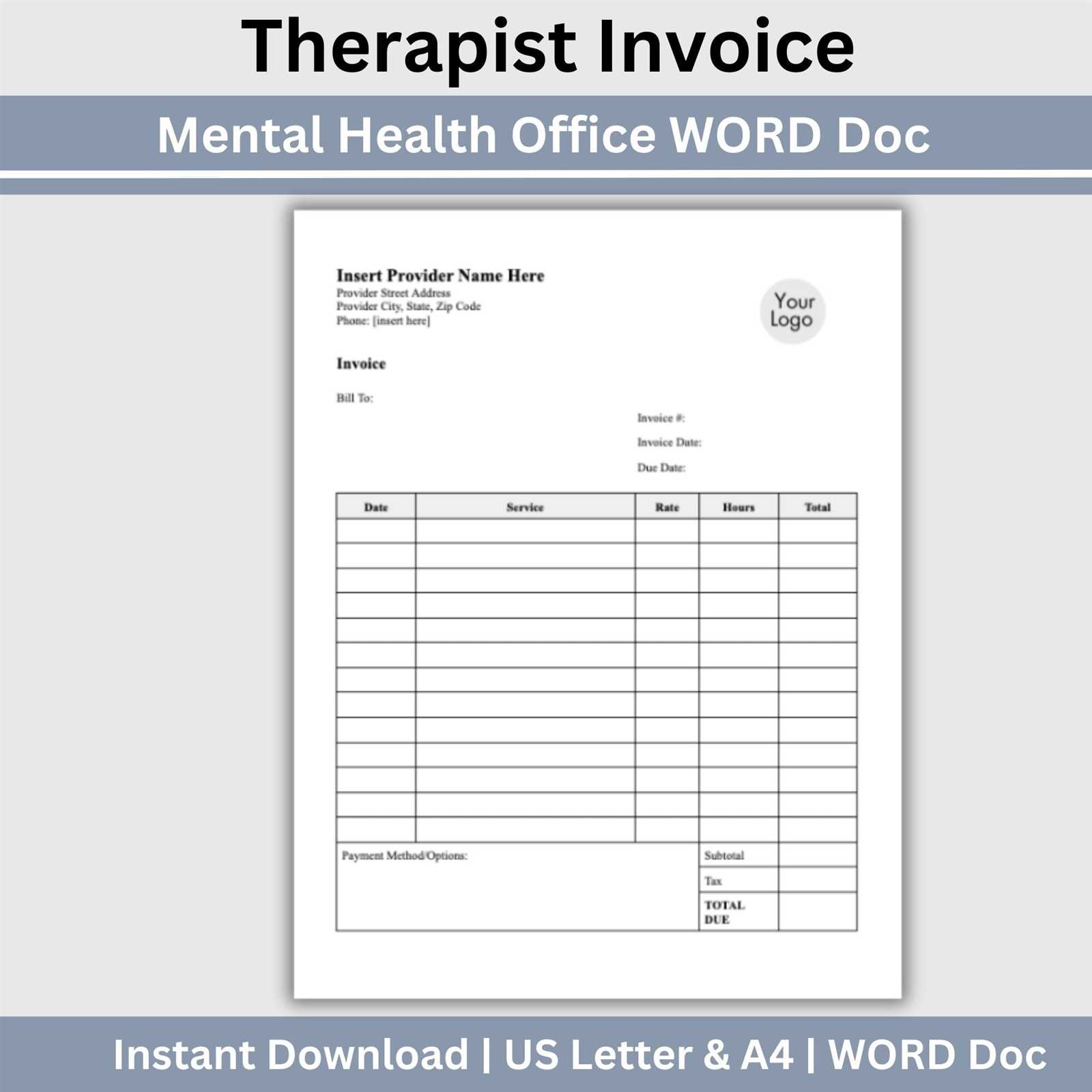 word doc invoice template download