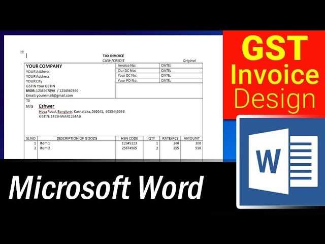 word invoice template with formulas