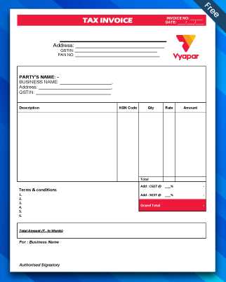 word template for invoice