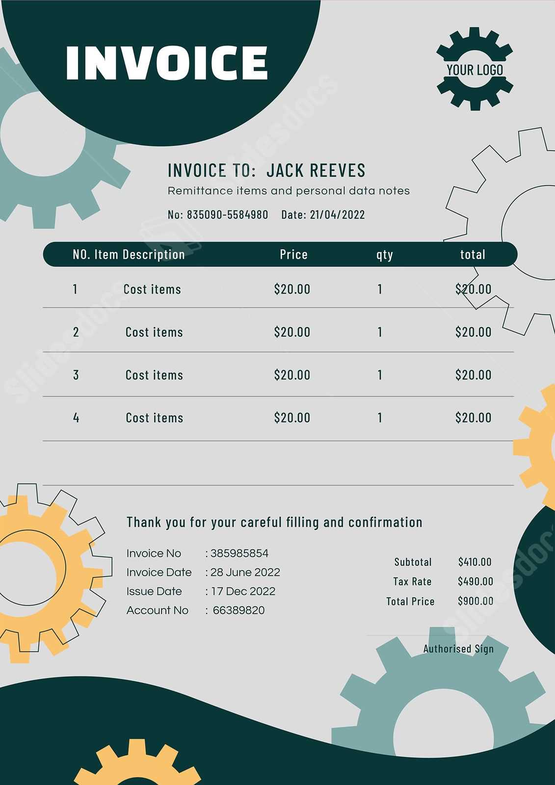 word template invoice microsoft free