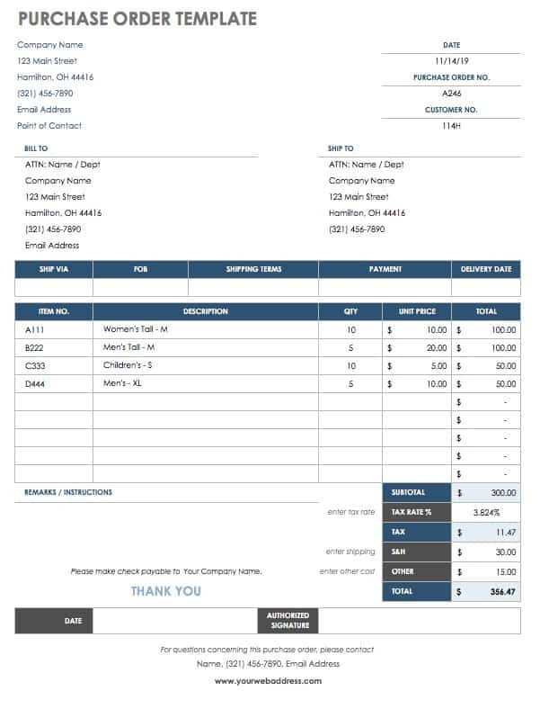 work order invoice template excel