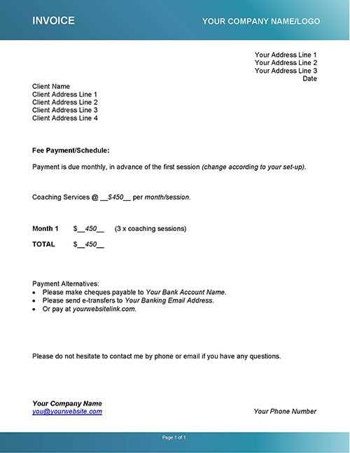 workshop invoice template